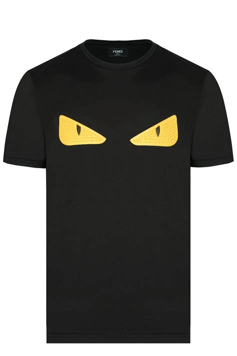 fendi eyes t shirt black|tee shirt Fendi faux.